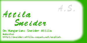 attila sneider business card